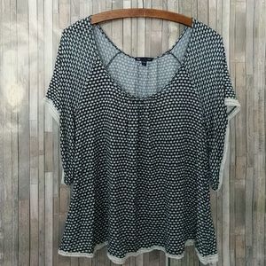 Gap Small Blue White Top